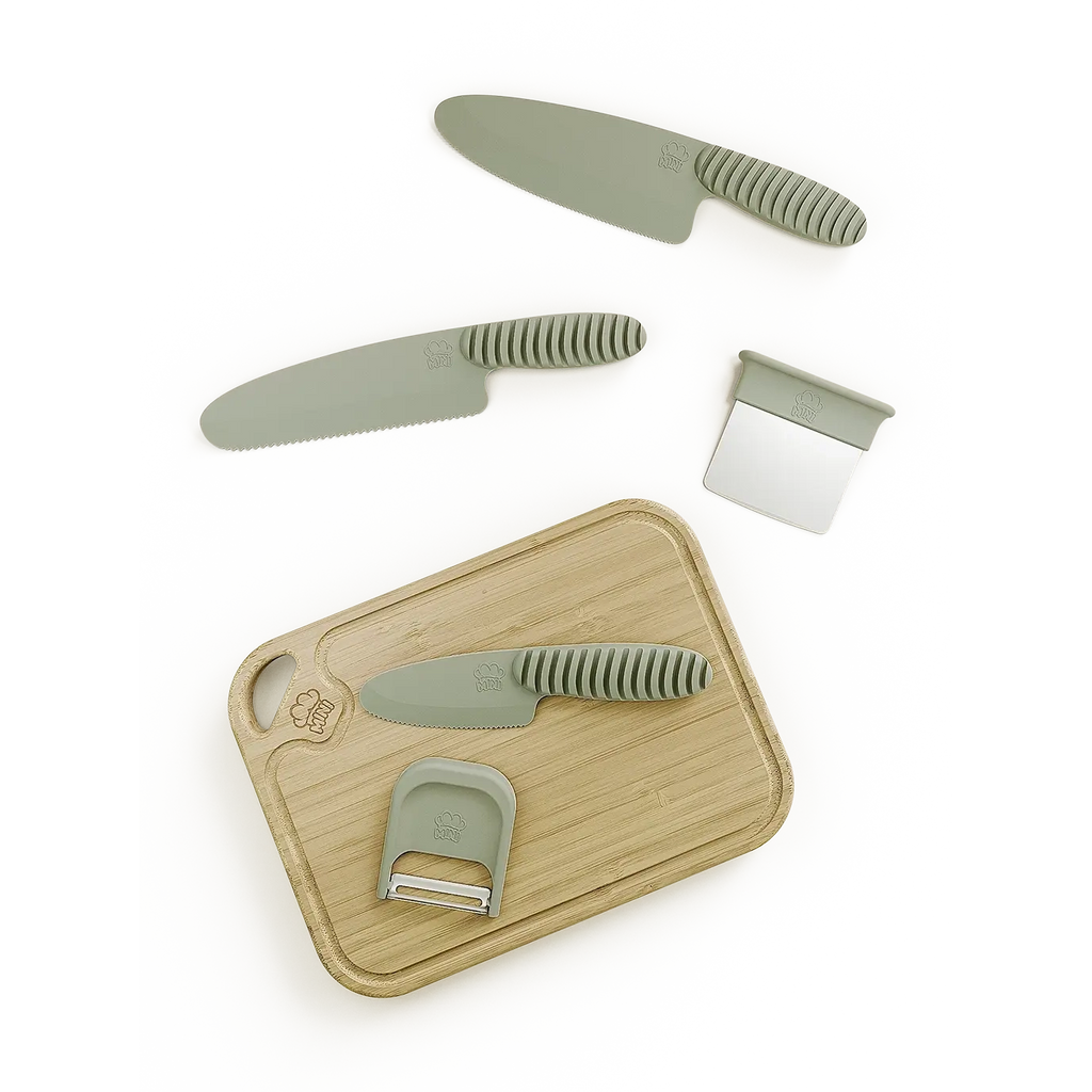 MINI Set da Cucina per Bambini | Utensili Sicuri e Progettati per Mani Piccole