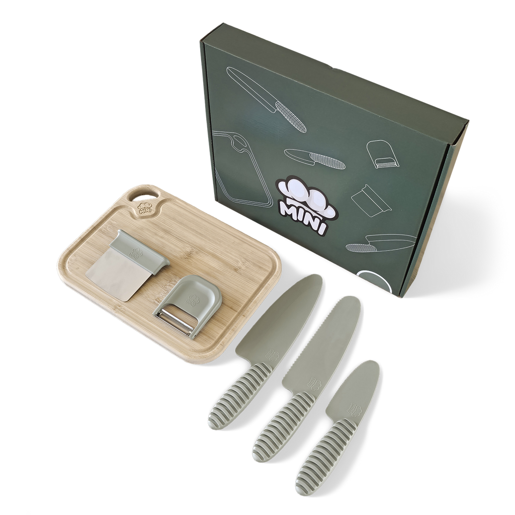 MINI Set da Cucina per Bambini | Utensili Sicuri e Progettati per Mani Piccole