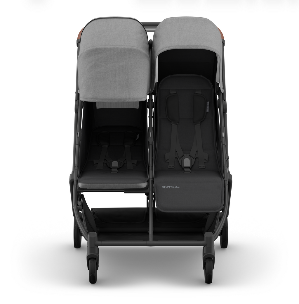 UPPAbaby Minu Duo | Passeggino doppio compatto da viaggio per neonati e bambini