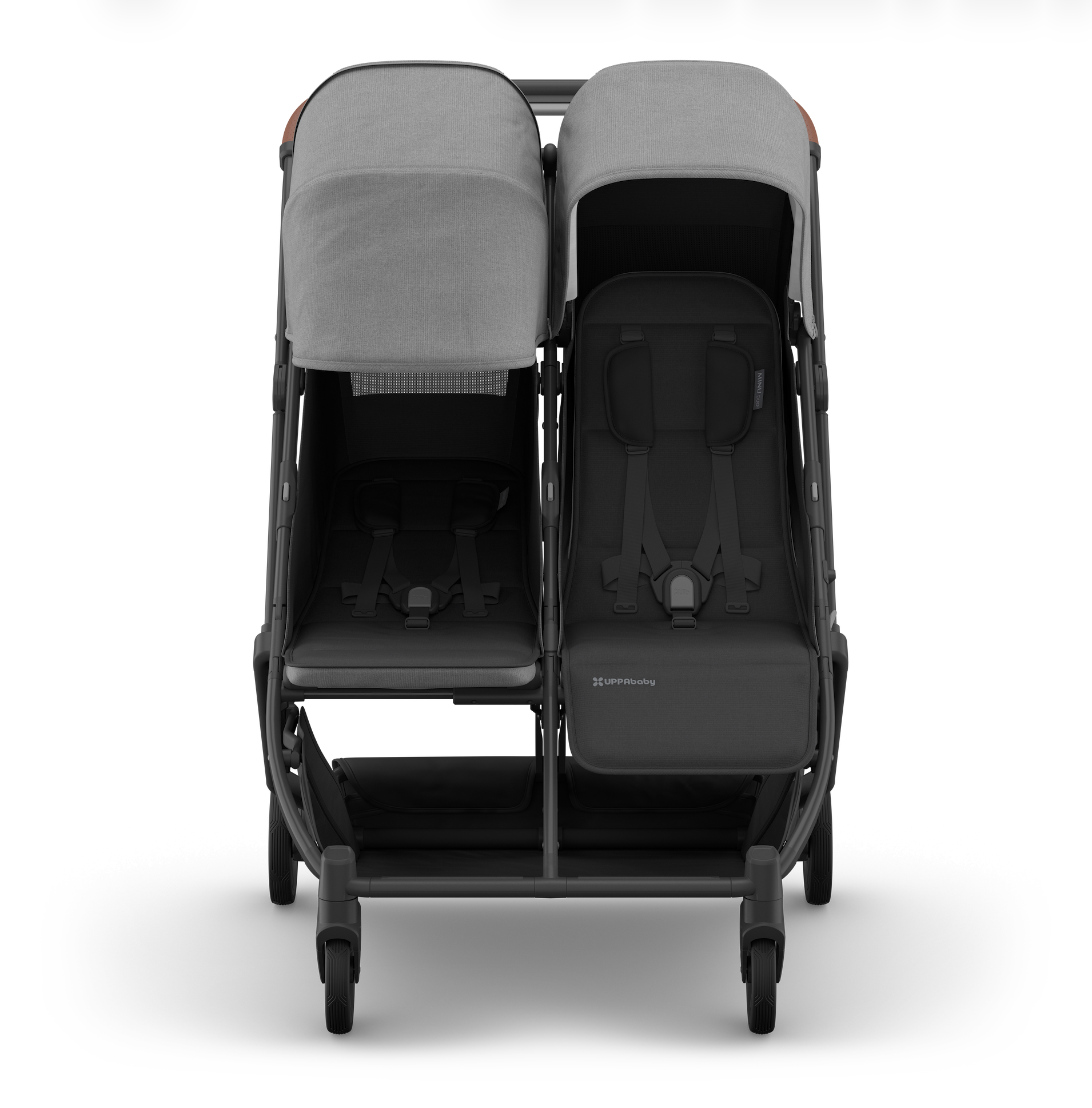 UPPAbaby Minu Duo | Passeggino doppio compatto da viaggio per neonati e bambini