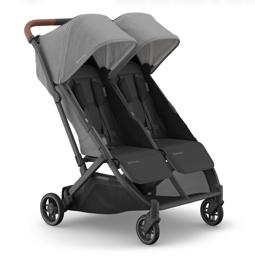 UPPAbaby Minu Duo | Passeggino doppio compatto da viaggio per neonati e bambini