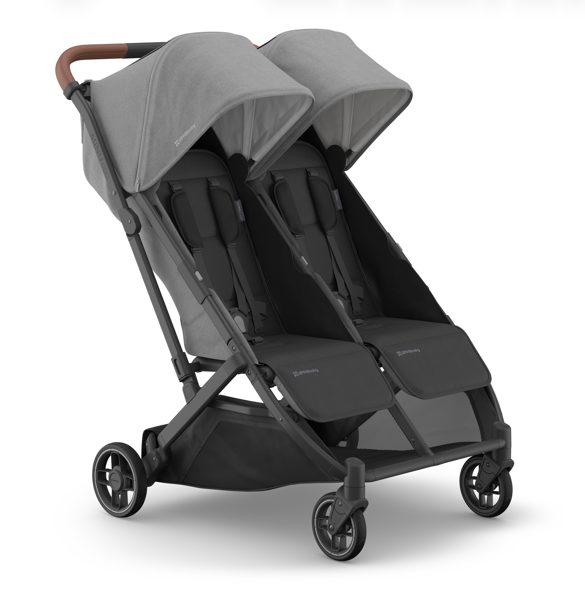 UPPAbaby Minu Duo | Passeggino doppio compatto da viaggio per neonati e bambini