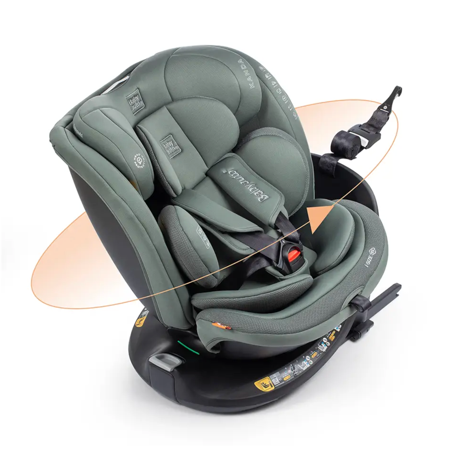 Babyauto Seggiolino Auto KANDA i-Fix 40-150 cm | Base Girevole 360° e Isofix