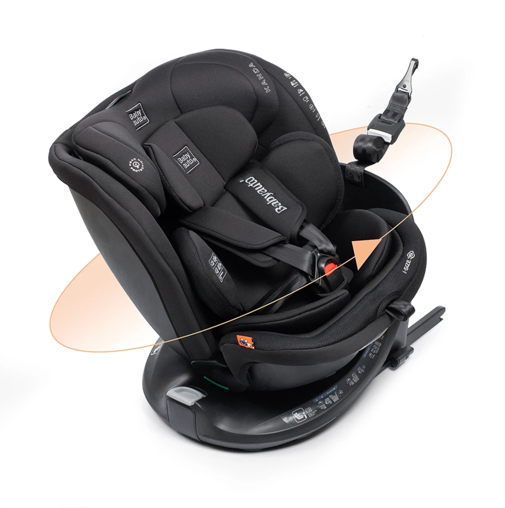 Babyauto Seggiolino Auto KANDA i-Fix 40-150 cm | Base Girevole 360° e Isofix