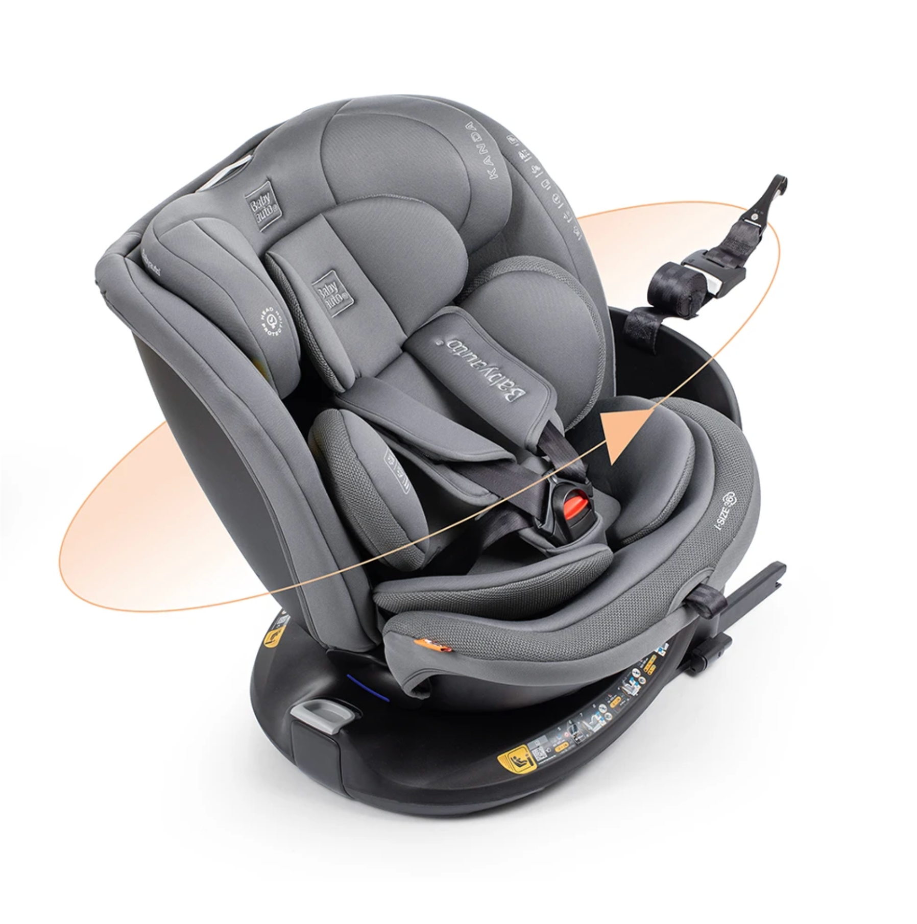 Babyauto Seggiolino Auto KANDA i-Fix 40-150 cm | Base Girevole 360° e Isofix
