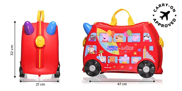 Valigia Cavalcabile Trunki Peppa Pig Party Bus