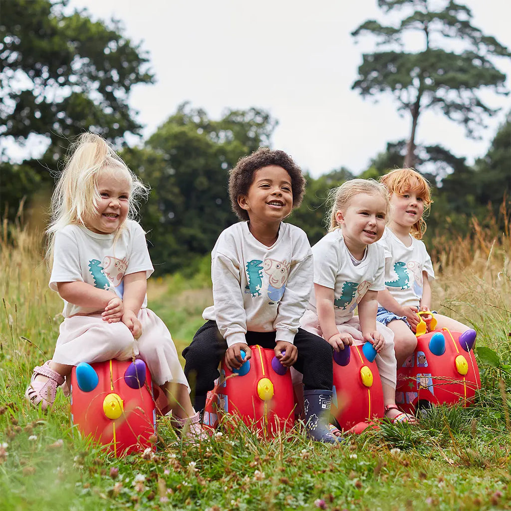 Valigia Cavalcabile Trunki Peppa Pig Party Bus